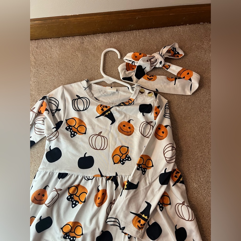 Halloween girls Halloween Dress and Headband 5T